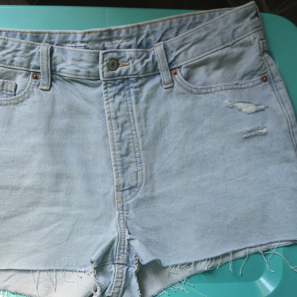 Old Navy Blue Jean Shorts Distressed Frayed Hem